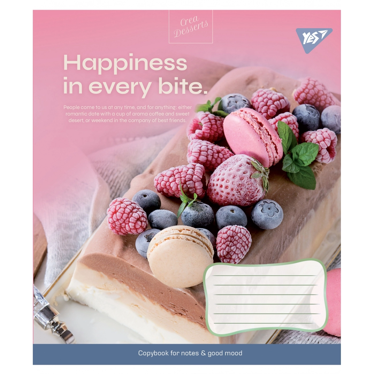 Зошит 60 аркушів клітинка YES Desserts 766470