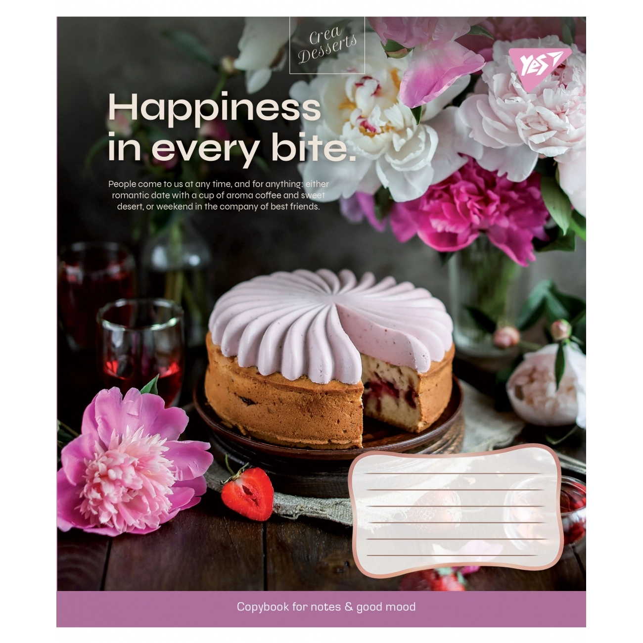 Зошит 60 аркушів клітинка YES Desserts 766470