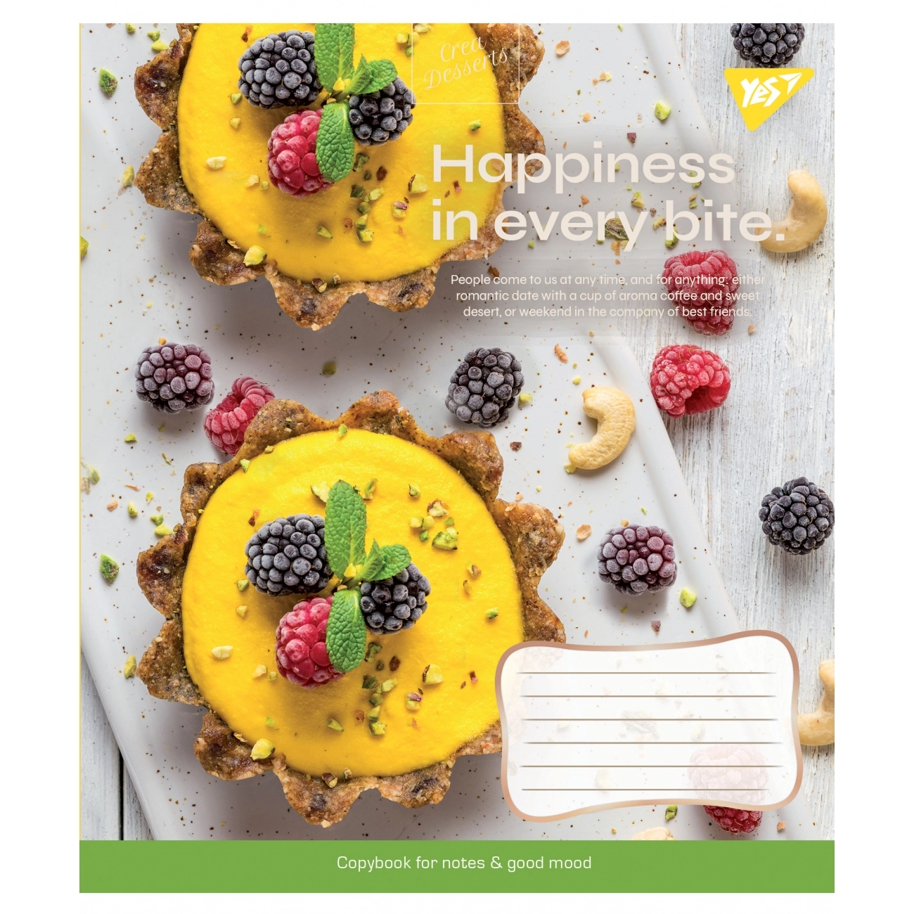 Зошит 60 аркушів клітинка YES Desserts 766470