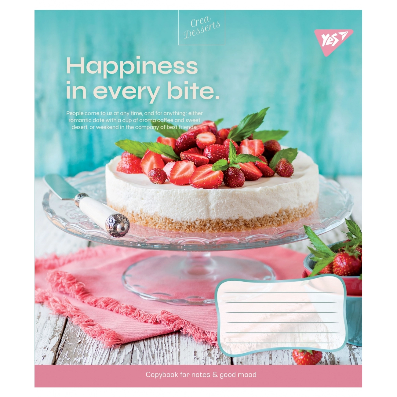 Зошит 60 аркушів клітинка YES Desserts 766470