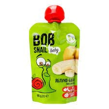 Пюре дитяче Bob Snail яблучно-бананове 90г 43028