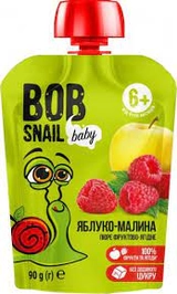 Пюре дитяче Bob Snail яблучно-малинове 90г 43875