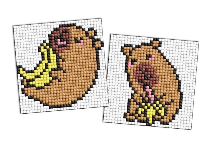 Алмазна мозаїка Капібара з бананами — фото 2