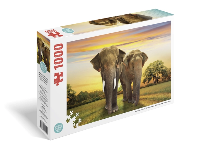 Пазли Dream Group Toys Puzzle 1000 елементів Африканські слони TRFL_SAF/2