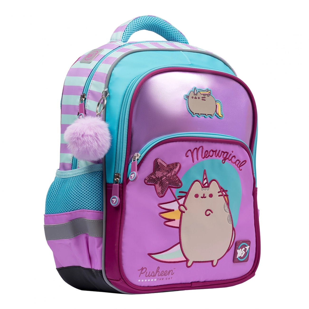 Рюкзак YES S-40  Pusheen бузковий/бірюзовий
