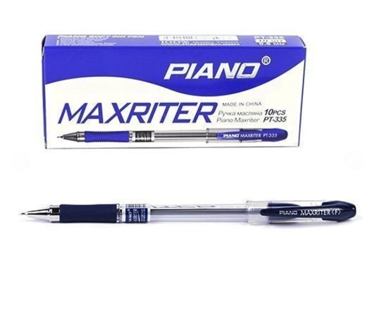 Ручка масляная Piano Maxriter 0,6мм синя грип 335_1-PT