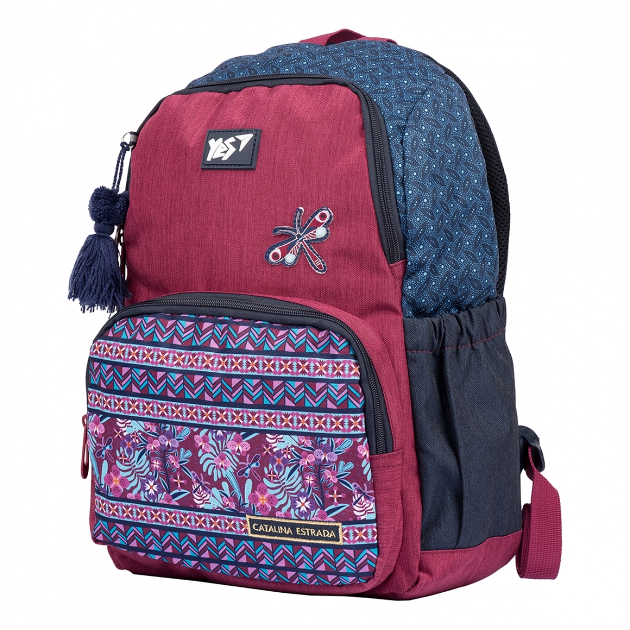 Рюкзак YES T-104  Catalina Estrada.Pattern синьофіолетовий