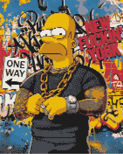 Алмазна мозаїка Сімпсони 40×50 см — фото 2