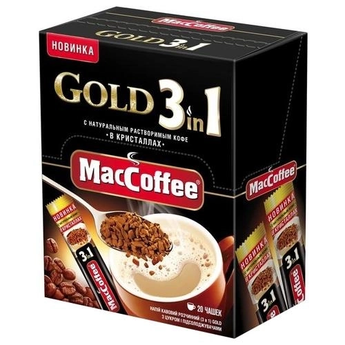 Кава 3в1 Gold розчинна MacCoffe 1шт 09963