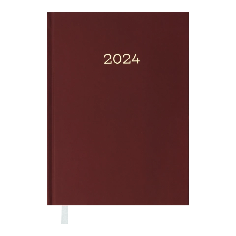 Щоденник датований А5 2024 MONOCHROME BUROMAX бордовий BM 2160-13