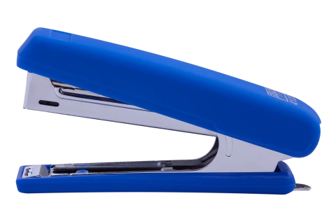 Степлер 12 аркушів №10 Rubber touch 4128 Buromax синій