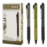 Ручка масляна автоматична Buromax Military 0,7 мм синя BM.8369