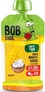 Пюре дитяче смузі Bob Snail манго-кокос 120г 43660 — Продукти та напої