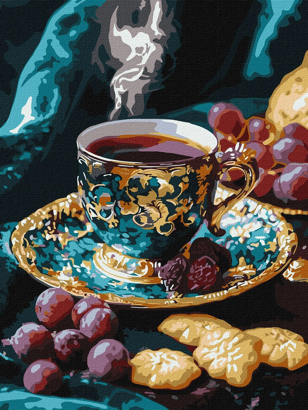 Картини за номерами Ідейка Кава по-турецьки з фарбами металік extra 30х40см 5714