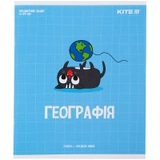 Зошит предметний 48 аркушів клітинка Cat географія KITE k23-240-21
