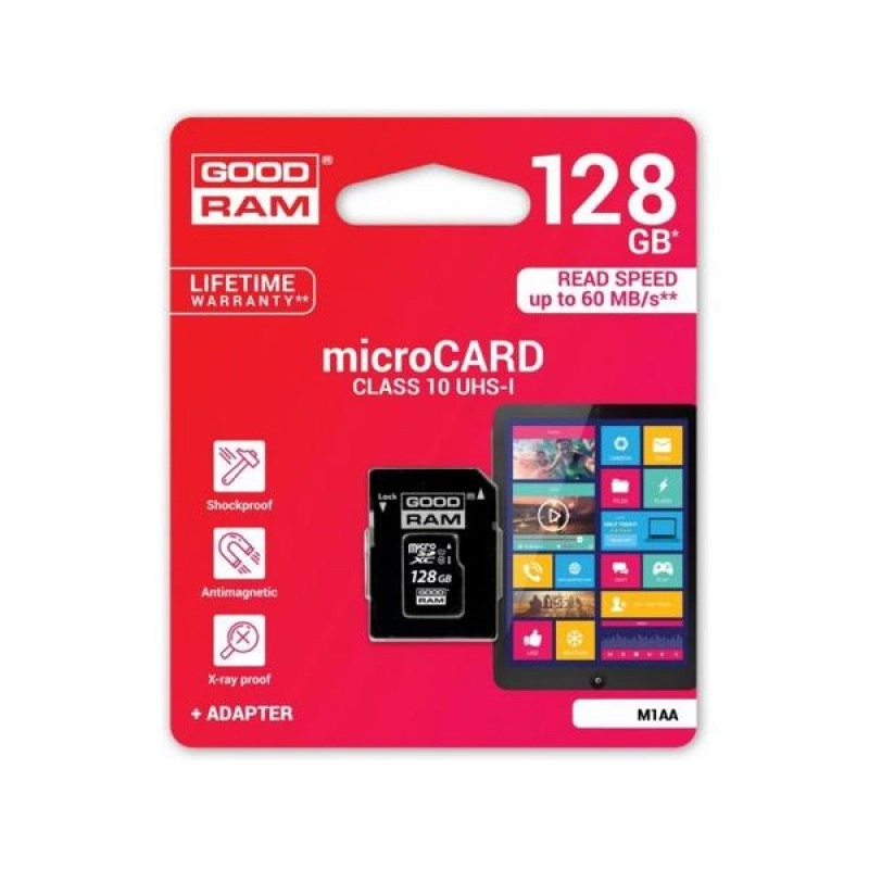 Флеш карта GOODRAM microSDXC 128GB Class 10 UHS I+ ad