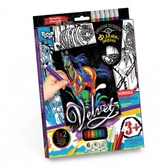 Оксамитова розмальовка фломастерами Danko Toys ВЛВ-01-09 VELVET Тигр 57706