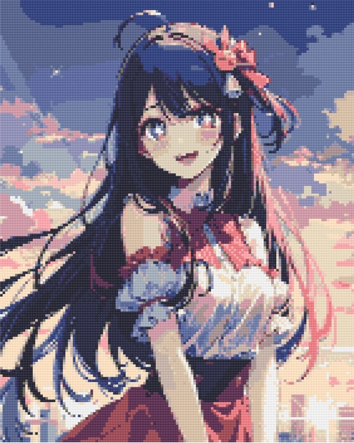 Алмазна мозаїка Аніме Зоряне дитя Аї Хосіно 40х50 см — фото 2