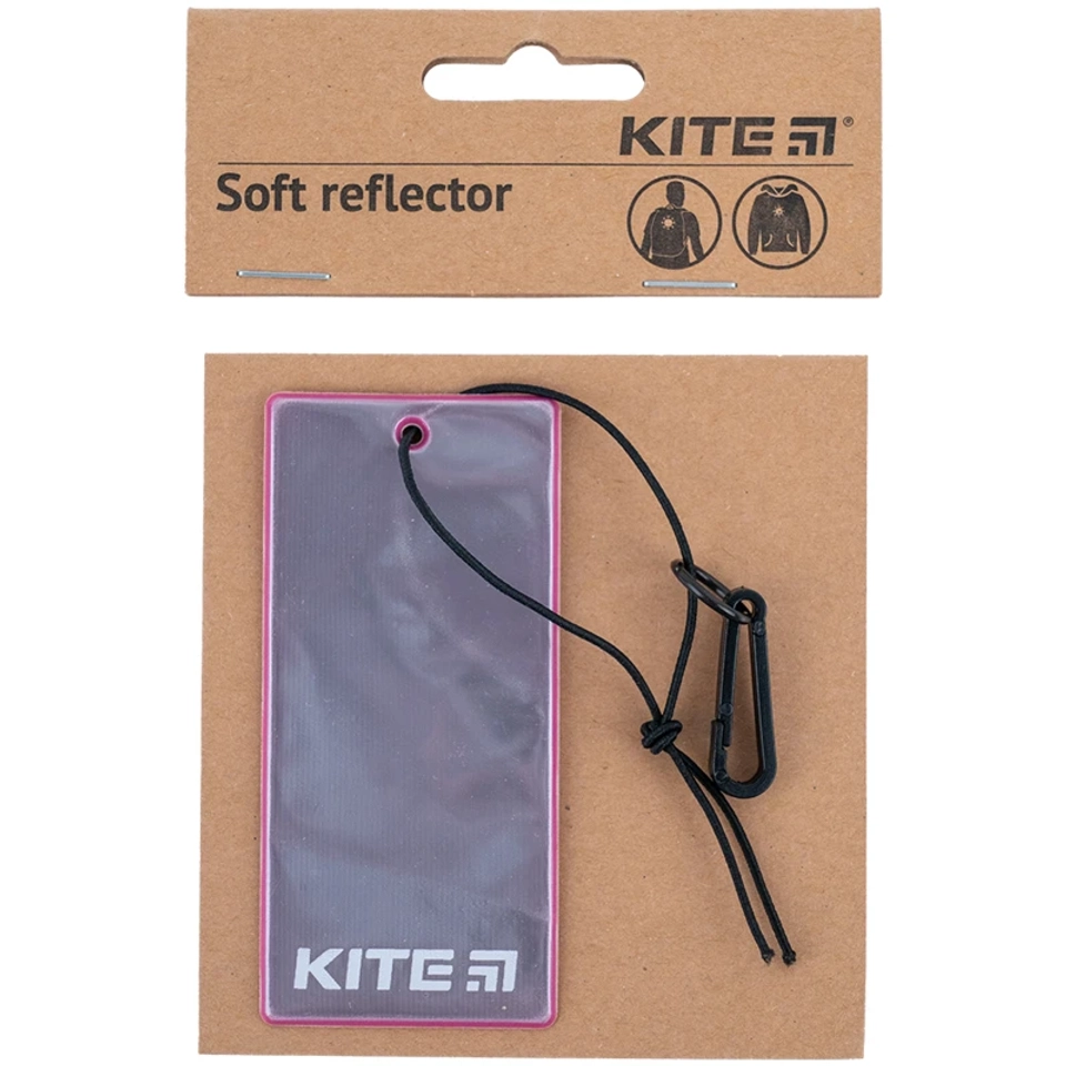Мяка світловідбиваюча підвіска прямокутна бузкова KITE K23-109-4 — фото 2