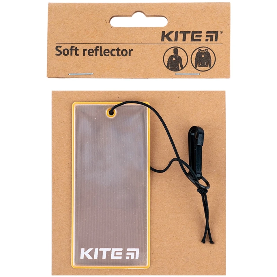 Мяка світловідбиваюча підвіска прямокутна персикова KITE K23-109-2 — фото 2