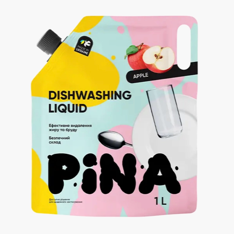 Засіб для миття посуду PINA Apple 1л дой-пак 20340
