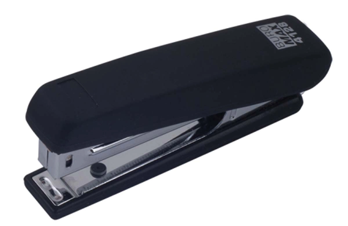 Степлер 12 аркушів №10 Rubber touch ВМ.4128-01 Buromax чорний