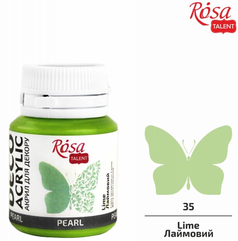 Акрилова фарба ROSA Studio Лаймовий перламутр — фото 2