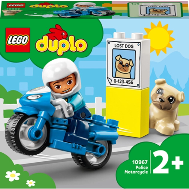 Конструктор Lego Duplo Town Поліцейський мотоцикл 5 деталей 53636 Конструктор Lego Duplo Town Поліцейський мотоцикл 5 деталей 53636