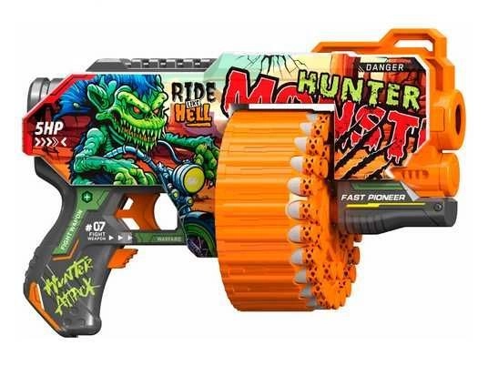 Іграшковий пістолет автомат. бараб. на батар. з м`як. наб. Мисливець на монстрів30,5х19см