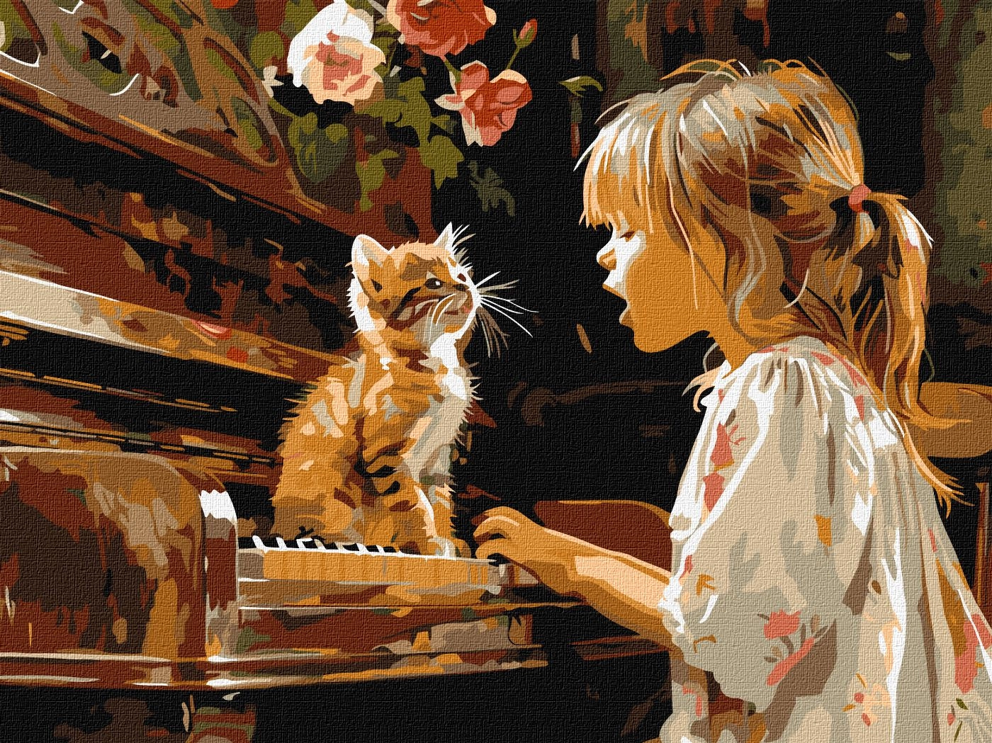 Картини за номерами Ідейка Співочий дует 30х40см 8470