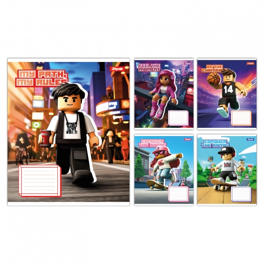 Зошит учнівський 12 аркушів коса лінія 1B Lego character