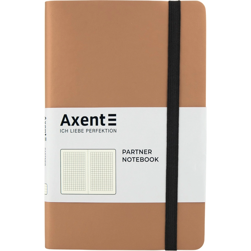 Книга записна Axcent Partner Soft 125х195 96 аркушів клітинка золота 8206-35-A