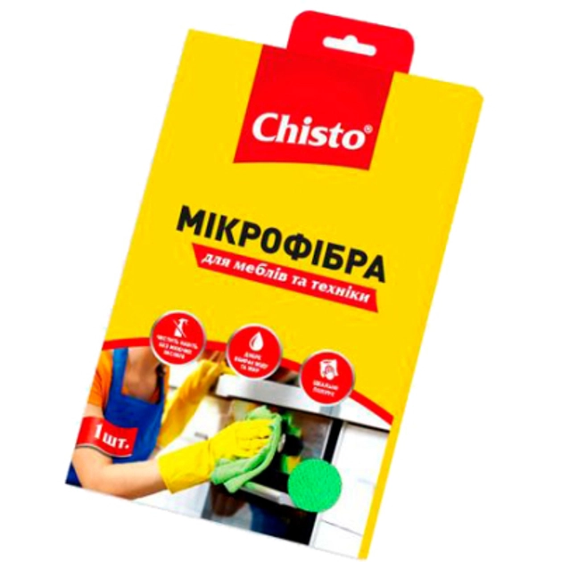 Серветка для прибирання з мікрофібри Chisto 1шт для меблів та техніки