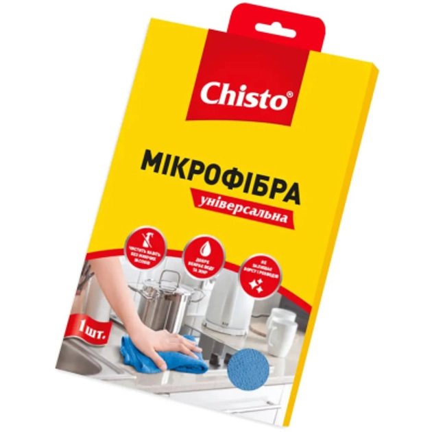 Серветка для прибирання з мікрофібри Chisto 1шт універсальна