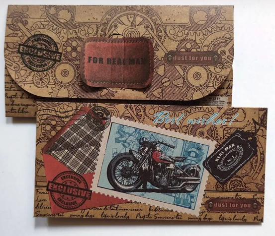 Конверт для грошей крафт Bike 164338