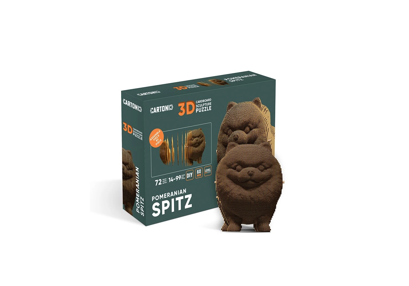 Картонний конструктор Cartonic 3D Puzzle Pomeranian Spitz