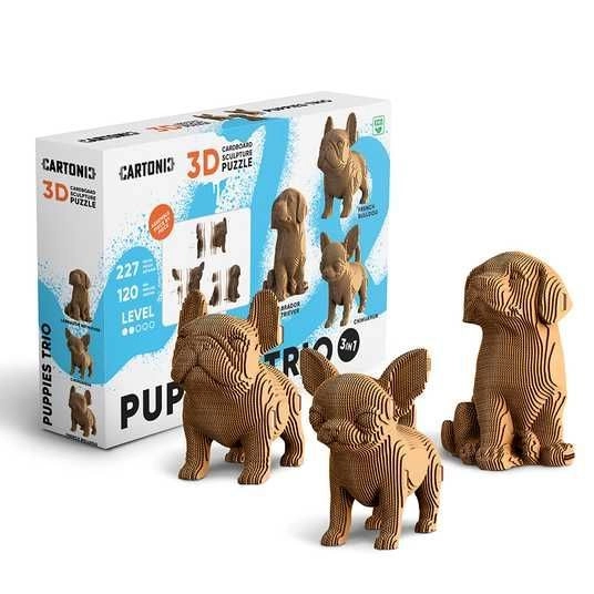 Картонний конструктор Cartonic 3D Puzzle Puppies Trio