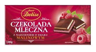 Шоколадка Delise малина 100г