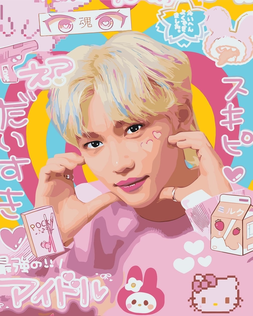 Картина за номерами Origami UA Аніме K-Pop: Stray Kids Лі Фелікс 40х50 см LW 32770