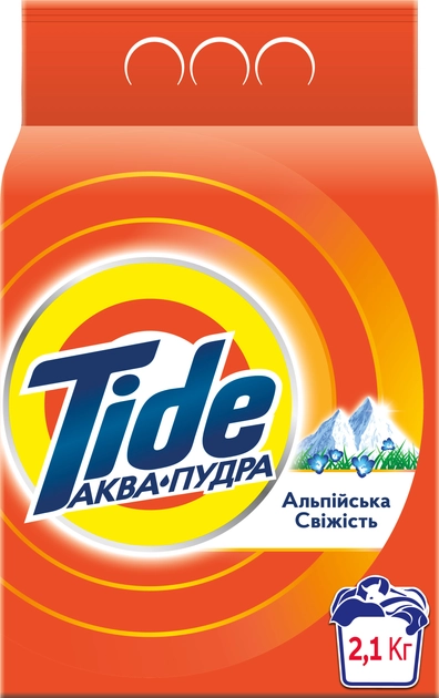 Пральний порошок Tide автомат Аква-Пудра Альпійська свіжість 2,1кг 34304 Пральний порошок Tide автомат Аква-Пудра Альпійська свіжість 2,1кг 34304