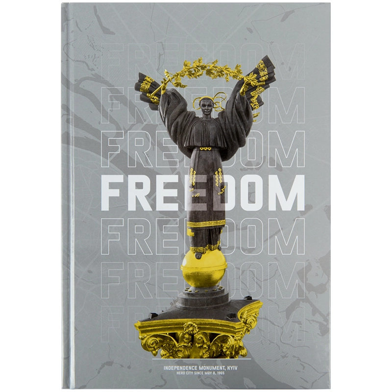 Книга записна А4 Freedom 96арк кліт cіра Книга записна А4 Freedom 96арк кліт cіра
