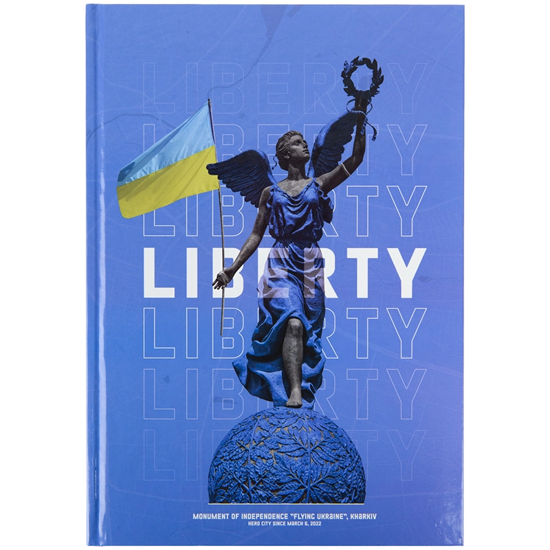 Книга записна А4 Liberty 96арк кліт синя