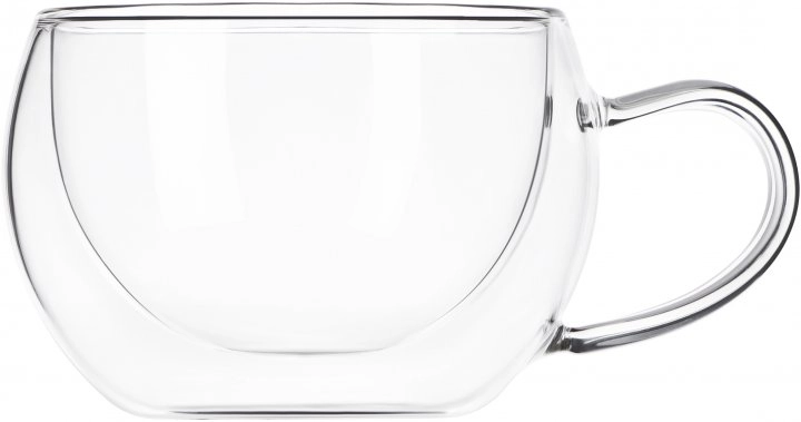 Набір чашок з ручками Ardesto з подвійними стінками для лате 270 мл 2 шт скло AR2627GH