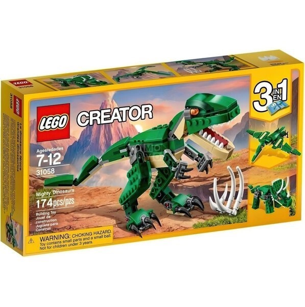 Конструктор Lego Creator Могутні динозаври 31058