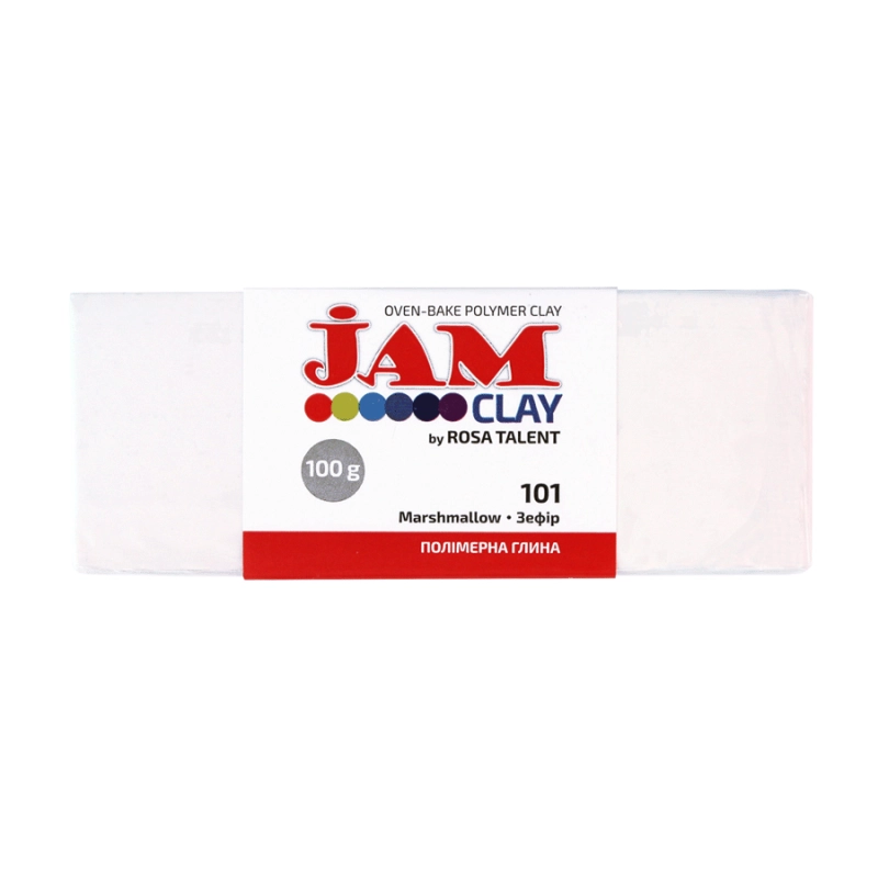 Пластика Jam Clay, Зефір Білий, 100г, ROSA TALENT