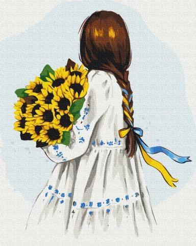 Картина за номерами Квіти України  40*50, KIDS Line