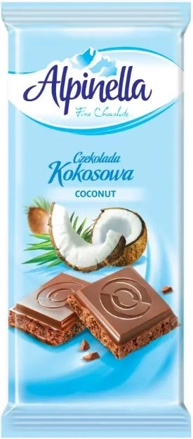 Шоколад Alpinella кокосовою начинкою90г