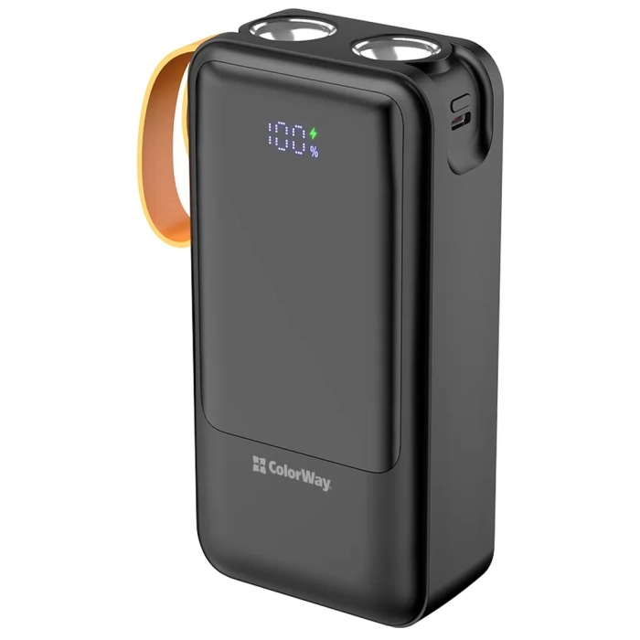 Батарея універсальна ColorWay 30 000 mAh PowerHub PD/22.5W, QC/4.0, Black (CW-PB300LP07BK)