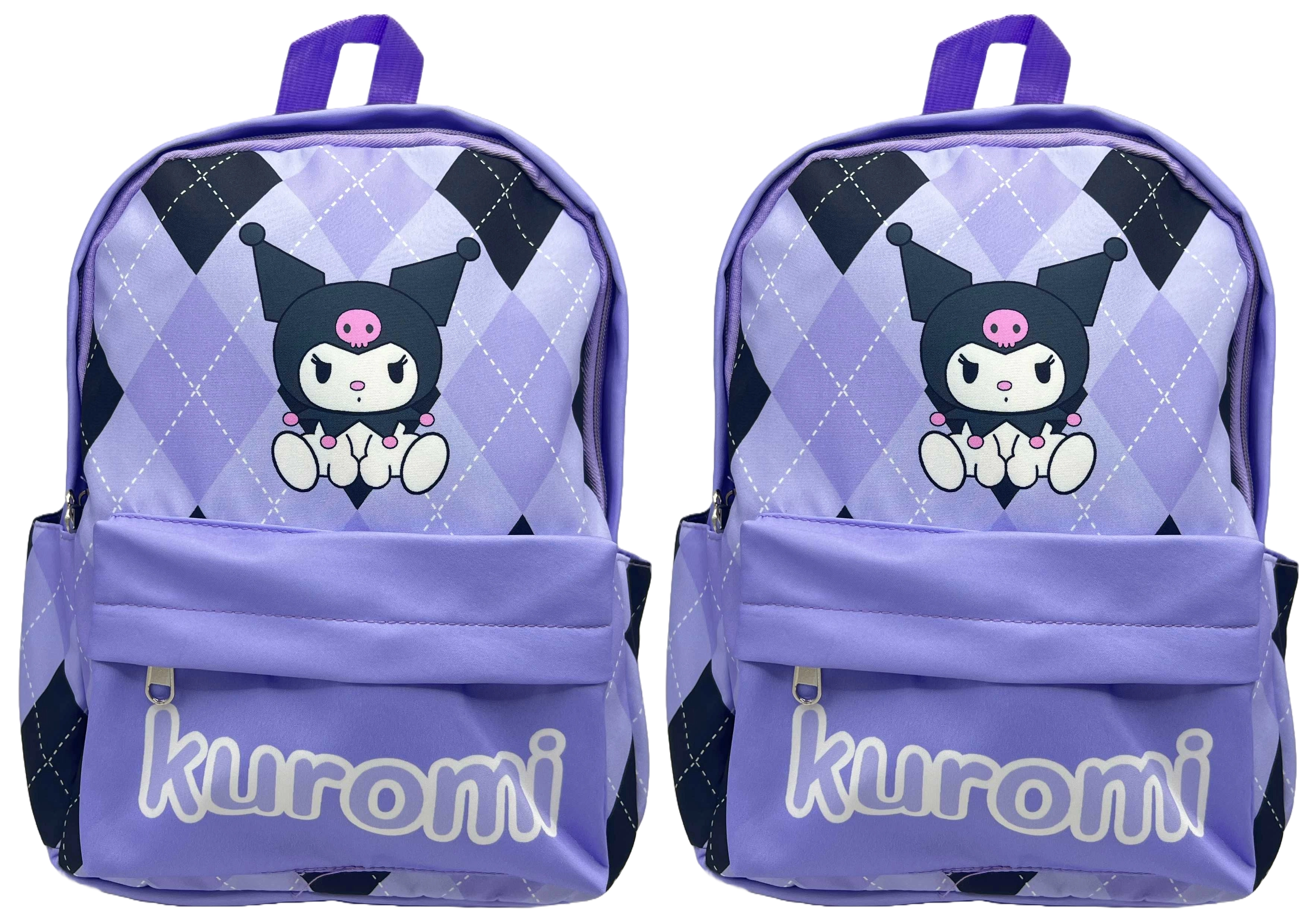 Рюкзак дитячий з тканини Зайчик Kuromi-ромбік 32х24х13см 5831