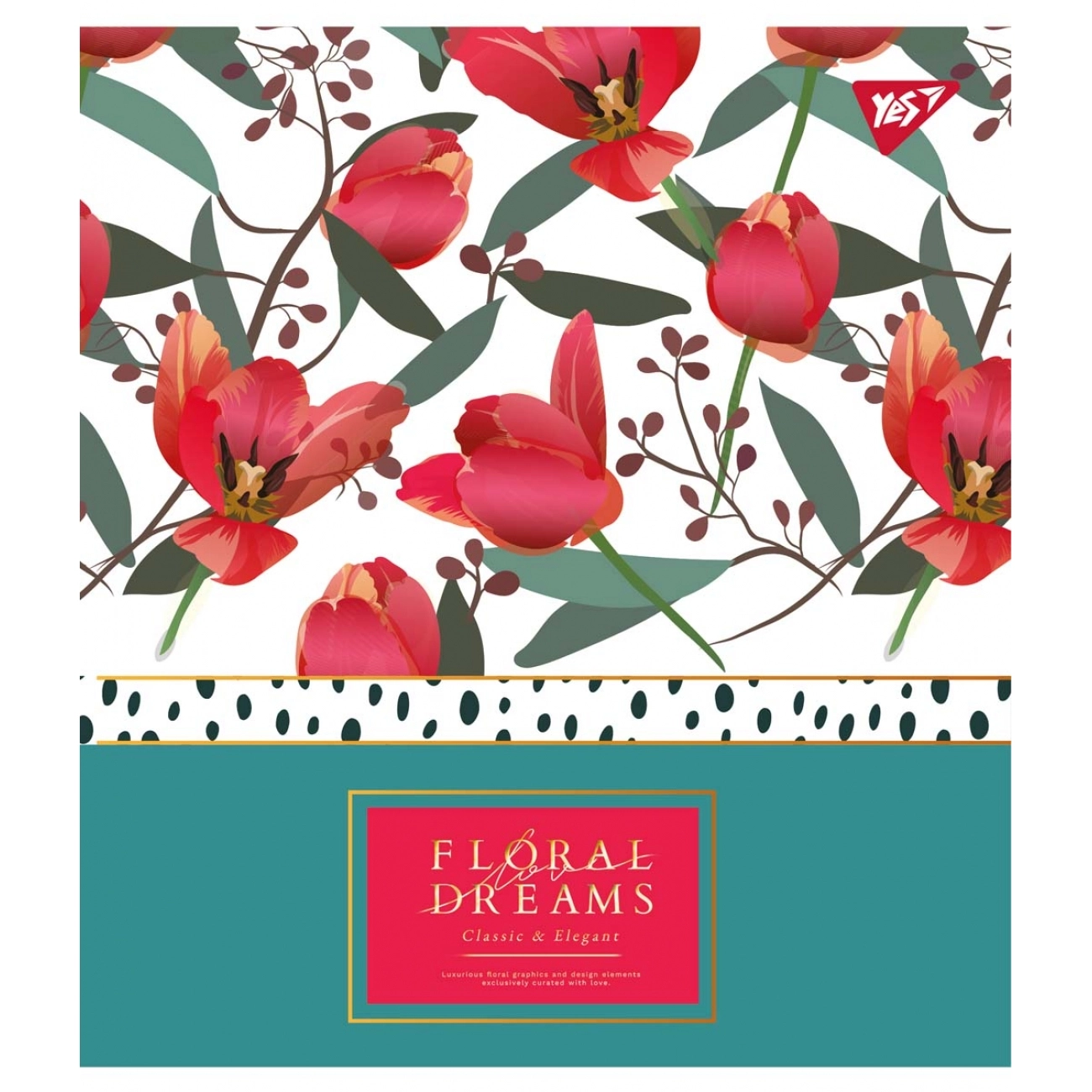 Зошит 48 аркушів клітинка YES Floral dreams 765271